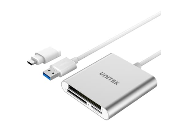 Unitek - Kortläsare (CF, microSD, SDXC) - USB 3.0