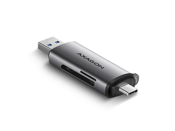 AXAGON CRE-SAC kortinlukija, USB 3.2 Gen1 tyyppi C + tyyppi A, SD, microSD, microSD