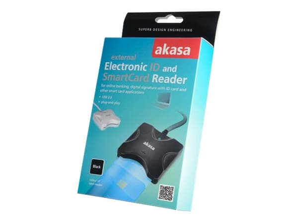 Akasa AK-CR-03BKV2 - SMART-kortleser - USB 2.0 - svart
