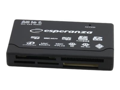 Esperanza EA119 - Kortleser - alt-i-1 (MS, miniSD, MS Duo, SDHC, microSD, MMCplus, SDXC, MMCmobile, xD, MS Micro, CF) - USB 2.0