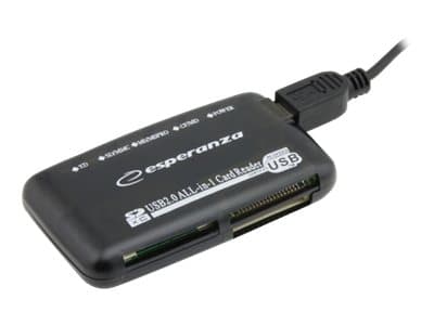 Esperanza EA117 - Kortinlukija - all-in-1 (MS, MS PRO, Microdrive, MMC, SD, xD, CF) - USB 2.0