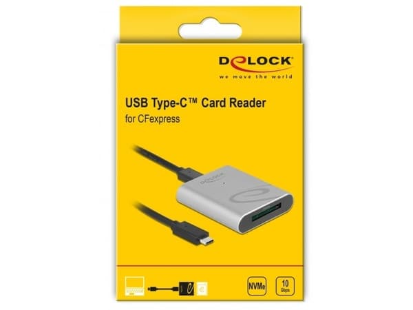 DeLOCK 91751, CFexpress, Hopea, 10000 Mbit/s, Alumiini, - Windows 7 32-bit / 7 64-bit / 8.1 32-bit / 8.1 64-bit / 10 32-bit / 10 64-bit - Linux Kerne