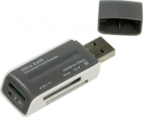 Defender Ultra Swift - Kortläsare - allt-i-ett (MS, MS PRO, MMC, SD, MS Duo, MS PRO Duo, RS-MMC, microSD, SDHC, MS Micro, microSDHC) - USB 2.0