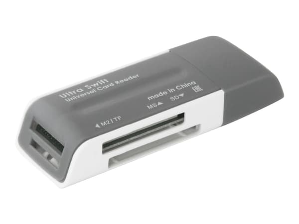 Defender Ultra Swift - Kortinlukija - all-in-1 (MS, MS PRO, MMC, SD, MS Duo, MS PRO Duo, RS-MMC, microSD, SDHC, MS Micro, microSDHC) - USB 2.0