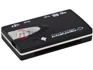 Esperanza EA129 - Kortinlukija - all-in-1 (MS, Microdrive, MMC, SD, MS Duo, xD, MS PRO Duo, CF, RS-MMC, SDHC, SDXC) - USB 2.0