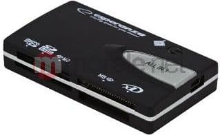 Esperanza EA129 - Kortinlukija - all-in-1 (MS, Microdrive, MMC, SD, MS Duo, xD, MS PRO Duo, CF, RS-MMC, SDHC, SDXC) - USB 2.0