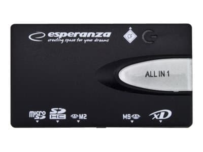 Esperanza EA129 - Kortläsare - allt-i-1 (MMC, RS-MMC, SD, SDHC, SDXC, MS, MS Duo, MS PRO Duo, xD, CF, Microdrive) - USB 2.0