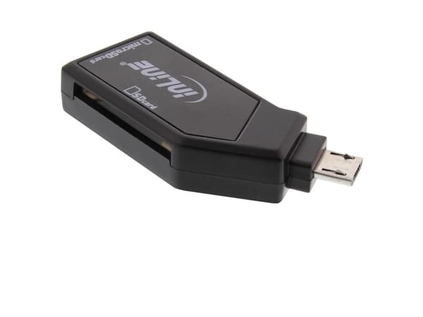 InLine 66778, MicroSD (TransFlash),SD,SDHC, musta, 480 Mbit/s, 32 GB, Micro-USB