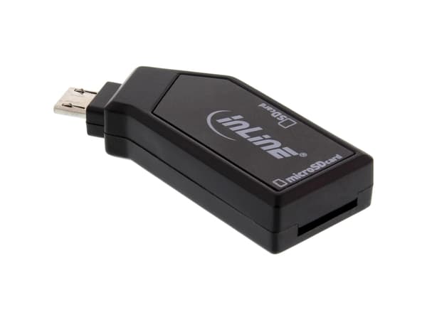 InLine 66778, MicroSD (TransFlash),SD,SDHC, musta, 480 Mbit/s, 32 GB, Micro-USB