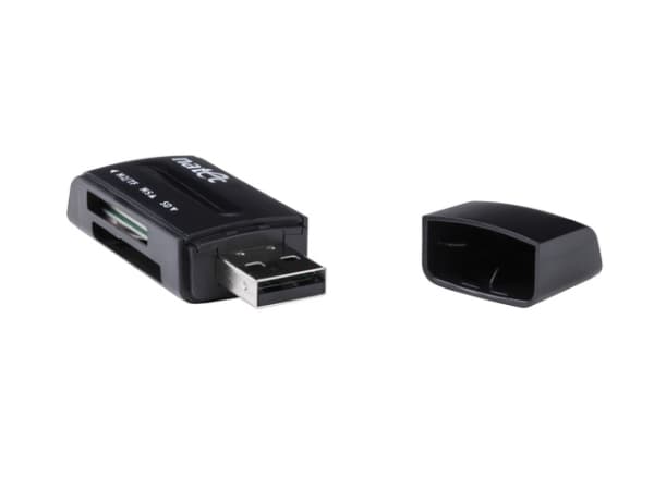 NATEC ANT 3 Mini, Memory Stick (MS), MicroSD (TransFlash), MiniSD, MMC, MS Micro (M2), MS PRO, MS PRO Duo,..., Svart, 480 Mbps, USB 2.0