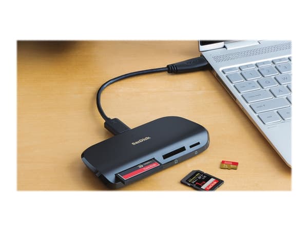 SanDisk ImageMate PRO - Kortinlukija (SD, CF, microSD, SDHC, microSDHC, SDXC, microSDXC, SDHC UHS-I, SDXC UHS-I, SDHC UHS-II, SDHC UHS-II) - USB 3.0/