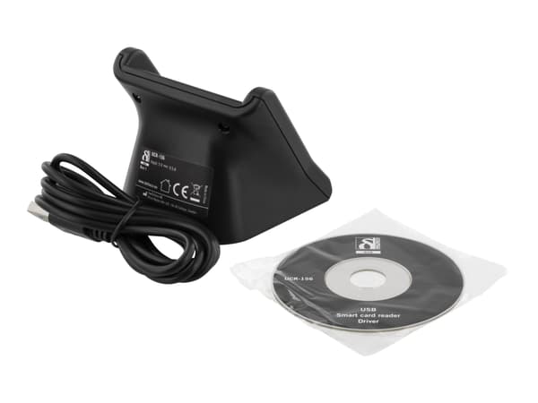 DELTACO UCR-156 Smart card reader, USB, black