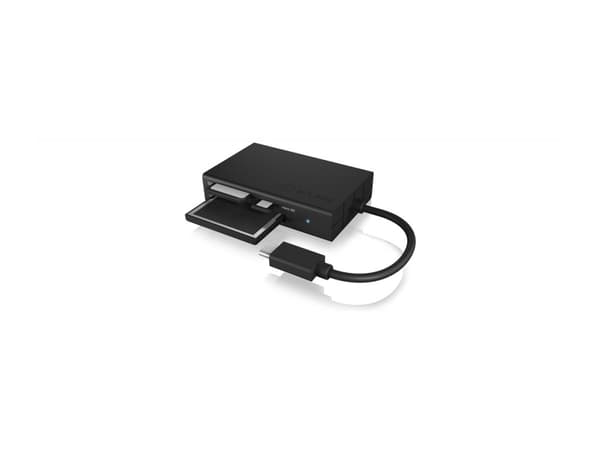 ICY BOX IB-CR401-C3 - Kortinlukija (SD, CF, microSD, microSD, microSDHC, SDXC, microSDXC, SDHC UHS-I, SDXC UHS-I, microSDHC UHS-I, microSDXC UHS-I, S