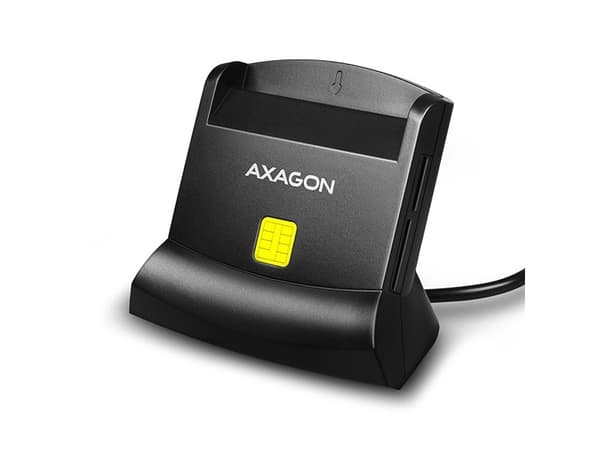 AXAGON CRE-SM2 USB-kortti älykäs + SD/microSD/SIM-kortti musta