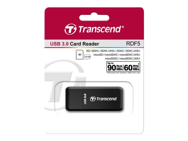 Transcend - Kortläsare (SD, microSD, SDHC, microSDHC, SDXC, microSDXC, SDHC UHS-I, SDXC UHS-I) - USB 3.0