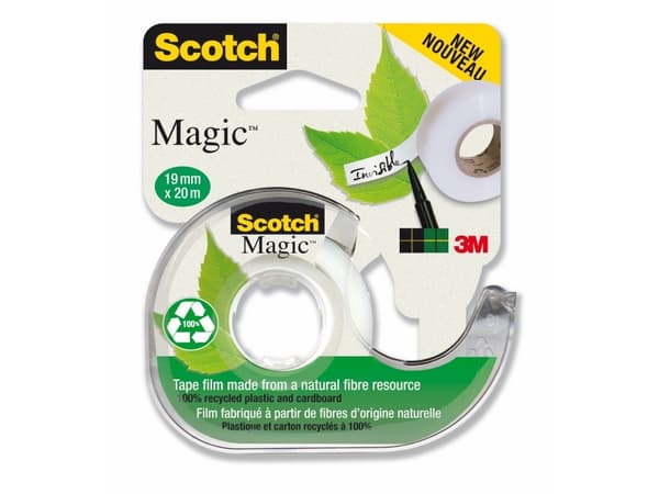 Tapedispenser, Scotch, Magic tape A Greener Choice, 19 mm x 33 m
