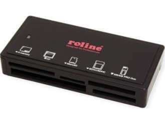 ROLINE USB 3.1 Gen 1 Multi Card Reader, extern, svart, svart, Kompakt flash (CF), CF Typ II, MMC, MMC Mobile, MS Duo, MicroSD (TransFlash), MiniSD, S