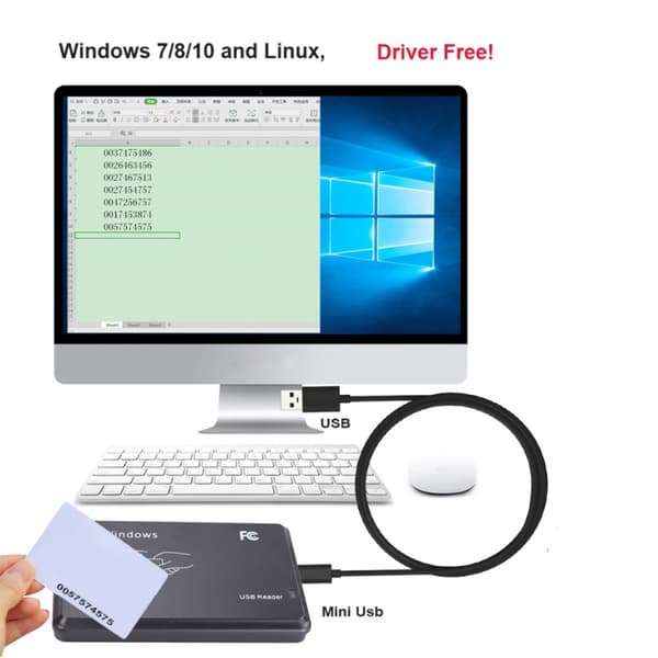 USB Kortlæser for IC / ID kort