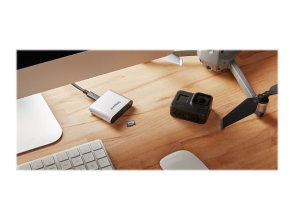 Kingston Workflow - Kortläsare (microSDHC UHS-I, microSDXC UHS-I, microSDHC UHS-II, microSDXC UHS-II) - USB-C 3.2 Gen 1