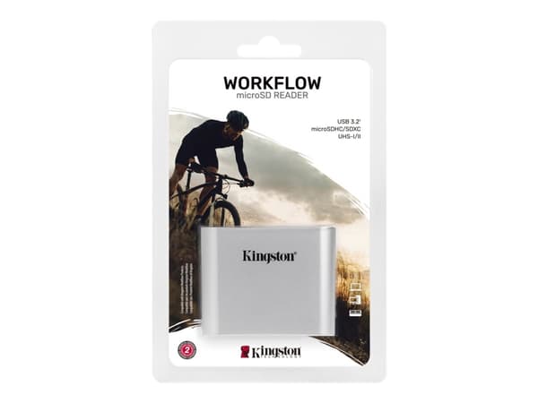 Kingston Workflow - Kortläsare (microSDHC UHS-I, microSDXC UHS-I, microSDHC UHS-II, microSDXC UHS-II) - USB-C 3.2 Gen 1