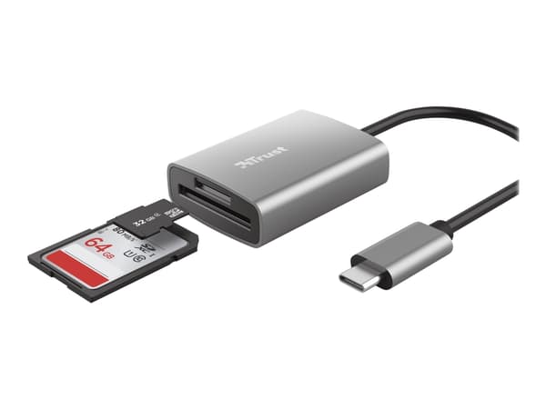 Trust Dalyx - Kortläsare (microSD, SDHC, SDXC) - USB-C 3.2 Gen 1
