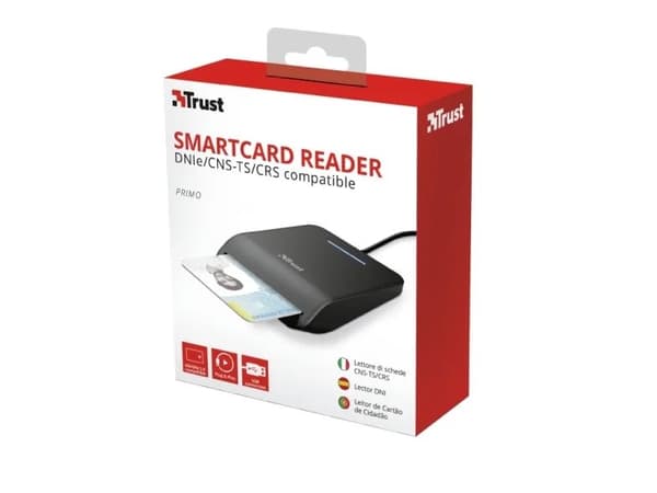 Trust Primo älykortin lukijalaite Sisätila USB CardBus+USB 2.0 Musta