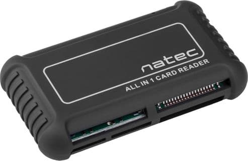 NATEC BEETLE, MMC, MS Micro (M2), MS PRO, MS PRO Duo, Memory Stick (MS), MicroSD (TransFlash), MiniSD,..., Musta, 480 Mbps, CE, USB 2.0, 0.8 m