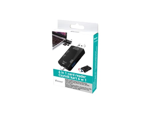 Vakoss VAKOSS Reader CARD READER 6IN1 USB A/MICRO USB/USB C/SD/MICRO SD/USB TC-R425X
