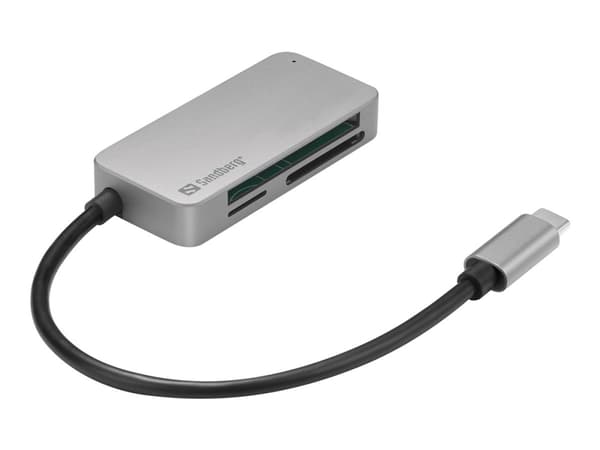 Sandberg USB-C Multi Card Reader Pro - Kortläsare (MMC, SD, TransFlash, microSD, SDHC, SDXC, CFast Card) - USB-C