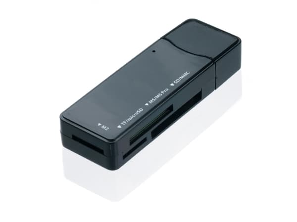Connect IT CI-104, Memory stick (MS), MicroSD (TransFlash), microSDHC, miniSD, miniSDHC, MMC, MS Duo, MS Micro..., Svart, USB 3.2 Gen 1 (3.1 Gen 1),