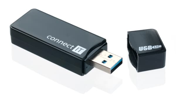Connect IT CI-104, Memory stick (MS), MicroSD (TransFlash), microSDHC, miniSD, miniSDHC, MMC, MS Duo, MS Micro..., Svart, USB 3.2 Gen 1 (3.1 Gen 1),