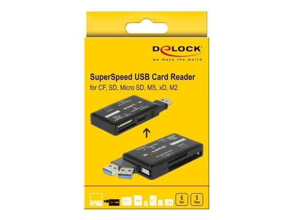 Delock - Kortläsare (Multiformat) - USB 3.2 Gen 1