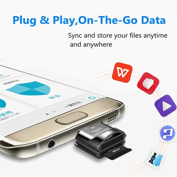 NÖRDIC USB-C 3.1 Kortleser MicroSD UHS-I