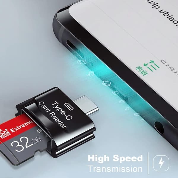 NÖRDIC USB-C 3.1 Kortleser MicroSD UHS-I