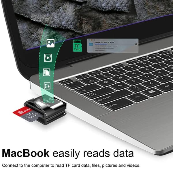 NÖRDIC USB-C 3.1 Kortleser MicroSD UHS-I
