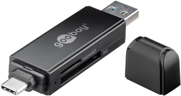 USB 3.0, USB-C™-kortläsare 2-i-1