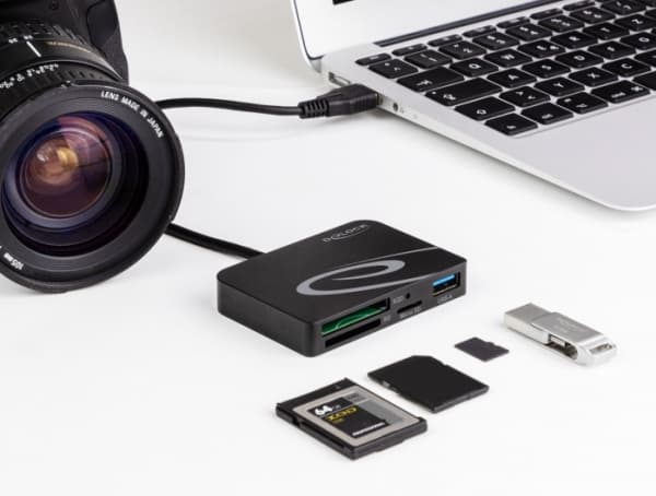 Delock - Kortinlukija (SD, microSD, XQD 2.0) - USB 3.2 Gen 1
