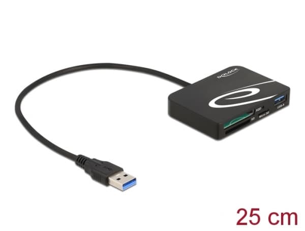 Delock - Kortinlukija (SD, microSD, XQD 2.0) - USB 3.2 Gen 1