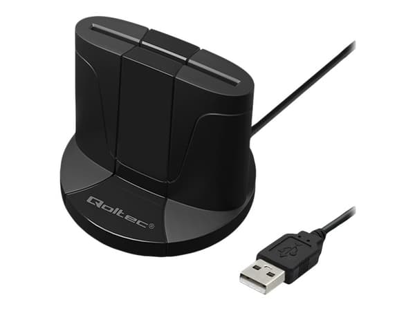 Qoltec SCR-0632 - SMART-kortläsare - USB 2.0 - svart