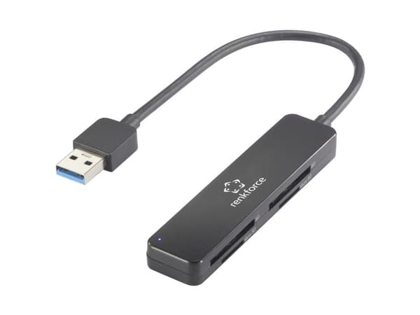 Renkforce RF-PCR-220 Extern kortläsare USB 3.2 Gen 1 (USB 3.0 svart)