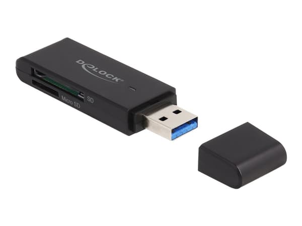 Delock - Kortleser (SD, miniSD, RS-MMC, TransFlash, MMCmobile, microSD, MMCplus, MMCmicro, microSDHC, SDXC, microSDXC, MMC II, TurboSD, Turbo miniSD,