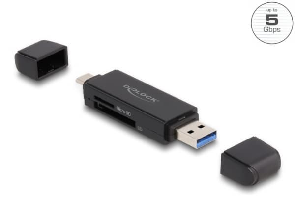Delock - Kortläsare (SD, miniSD, RS-MMC, TransFlash, MMCmobile, microSD, MMCplus, MMCmicro, microSDHC, SDXC, microSDXC, MMC II, TurboSD, Turbo miniSD