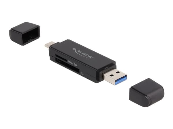 Delock - Kortläsare (SD, miniSD, RS-MMC, TransFlash, MMCmobile, microSD, MMCplus, MMCmicro, microSDHC, SDXC, microSDXC, MMC II, TurboSD, Turbo miniSD