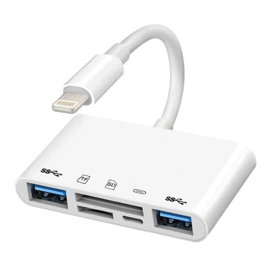 Kamerayhteyspakkaus 5 I 1 För iPad Och iPhone SD / USB 3.0 2X / Micro SD