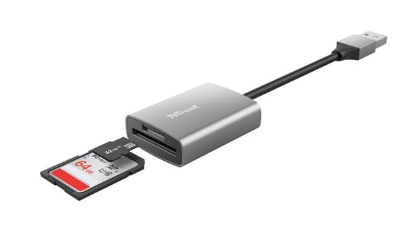 Trust Dalyx - Kortlæser (microSD, SDHC, SDXC) - USB 3.2 Gen 1