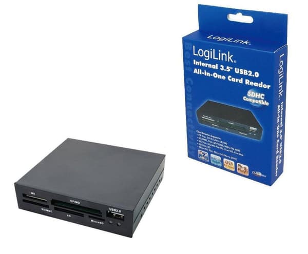 LogiLink CR0012 intern USB 2.0 sort hukommelseskortlæser