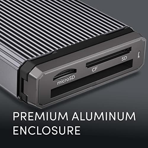 SanDisk® PROFESSIONAL PRO-READER Multi-Card Högpresterande kortläsare för CF®, SD och microSD™-kort, kompatibel med USB-C, snabb överföring