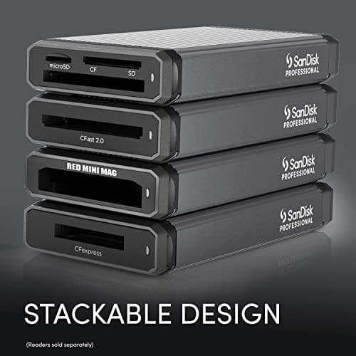 SanDisk® PROFESSIONAL PRO-READER Multi-Card Högpresterande kortläsare för CF®, SD och microSD™-kort, kompatibel med USB-C, snabb överföring