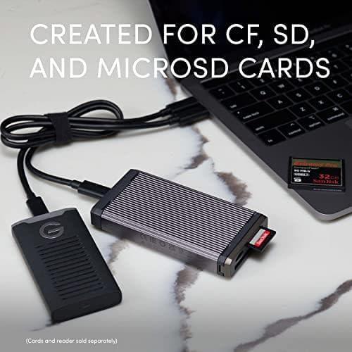 SanDisk® PROFESSIONAL PRO-READER Multi-Card Högpresterande kortläsare för CF®, SD och microSD™-kort, kompatibel med USB-C, snabb överföring