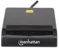 Pikkukuva 6 / 6: Manhattan USB-A-kontaktin älykortinlukija, 12 Mbps, kitkatyyppi yhteensopiva, ulkoinen, Windows tai Mac, kaapeli 105 cm, musta, kolmen vuoden takuu, l